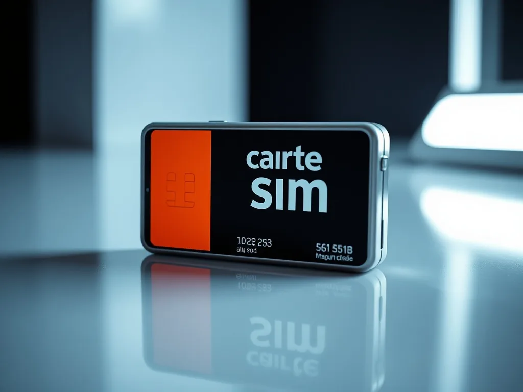 Capture d'écran d'un téléphone affichant l'écran de saisie du code PUK avec une carte SIM Free à côté